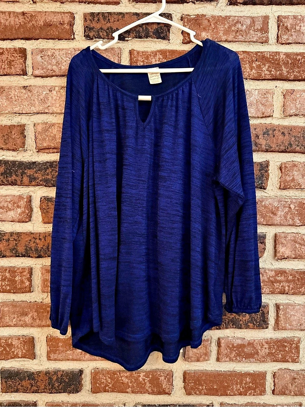 Faded Glory Long Sleeve Tunic in Blue Size 3X Like New